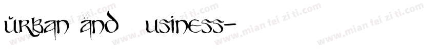Urban And Business字体转换